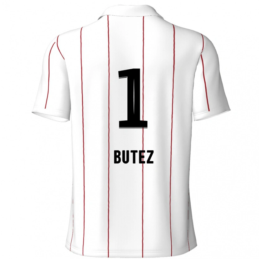 Danxen Women Jean Butez #1 White Black Away Jersey 2024/25 T-Shirt