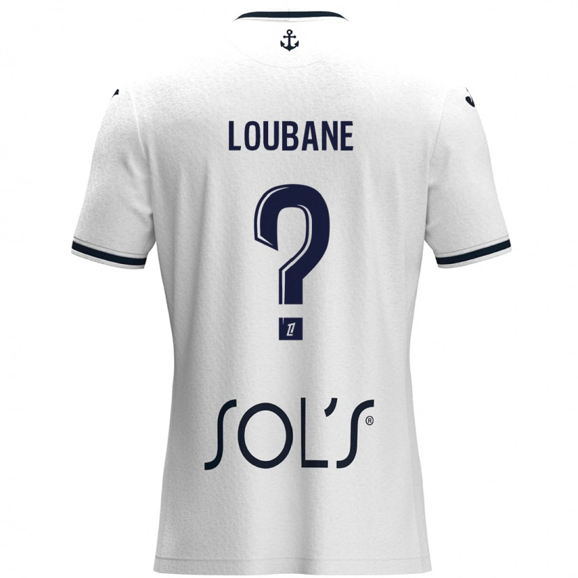 Danxen Women Yassine Loubane #0 White Dark Blue Away Jersey 2024/25 T-Shirt