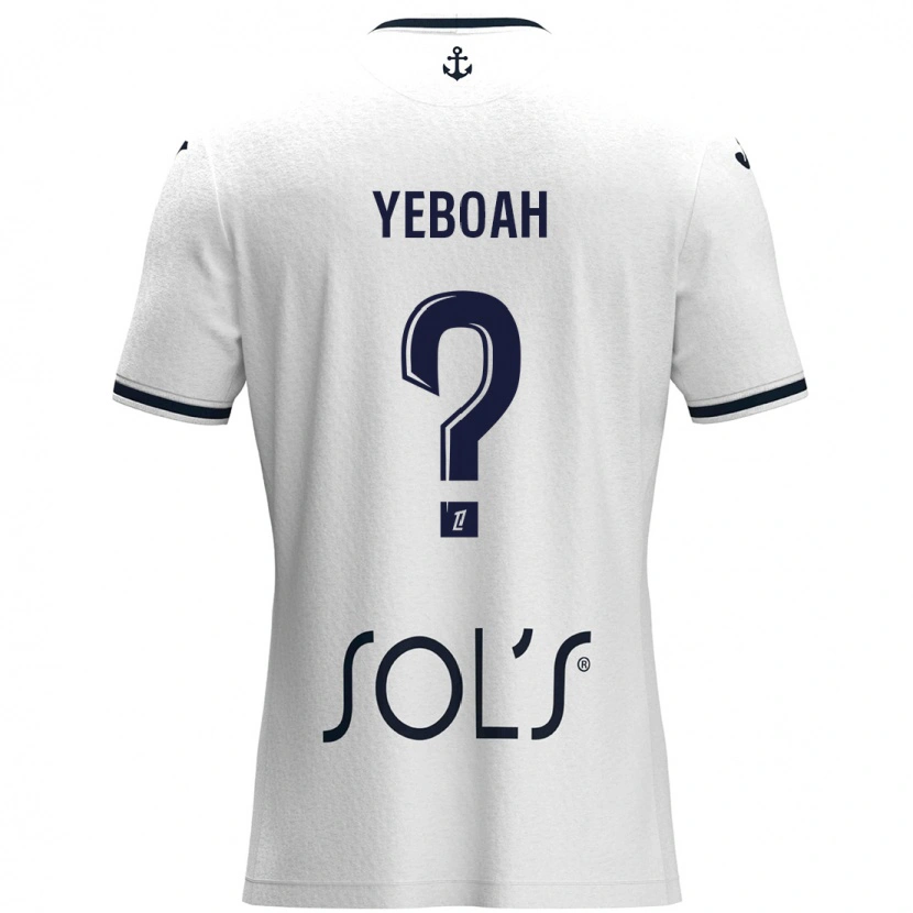 Danxen Women Ananée Yeboah #0 White Dark Blue Away Jersey 2024/25 T-Shirt