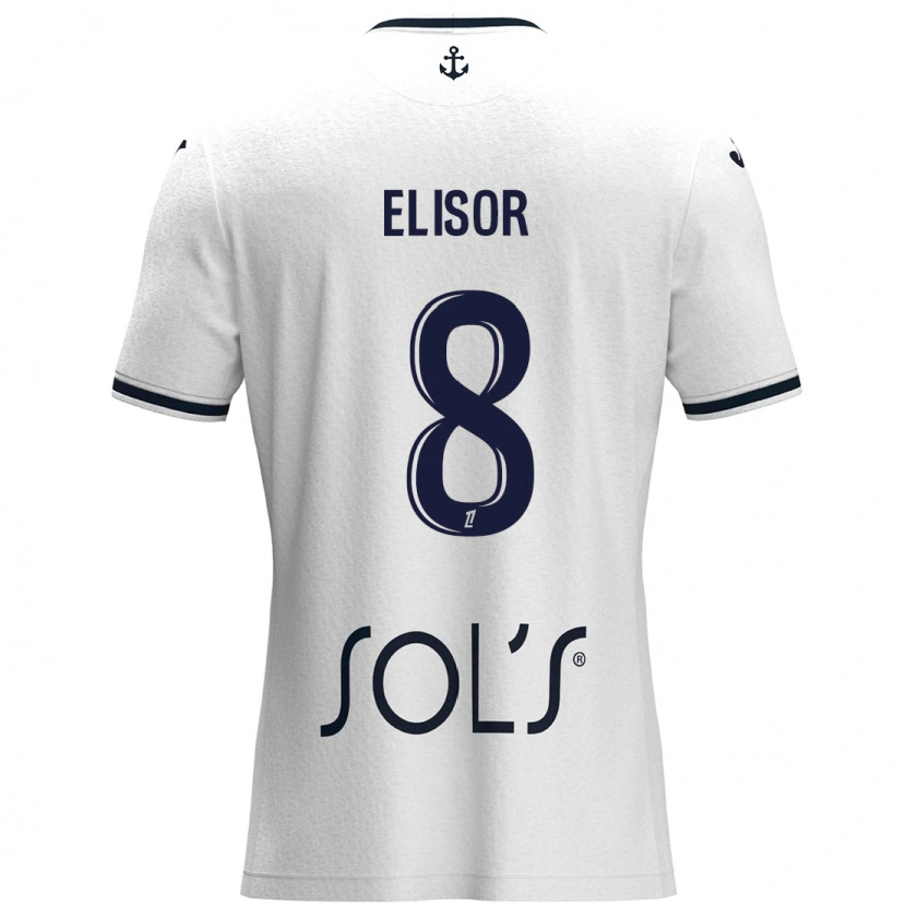 Danxen Women Salomé Elisor #8 White Dark Blue Away Jersey 2024/25 T-Shirt
