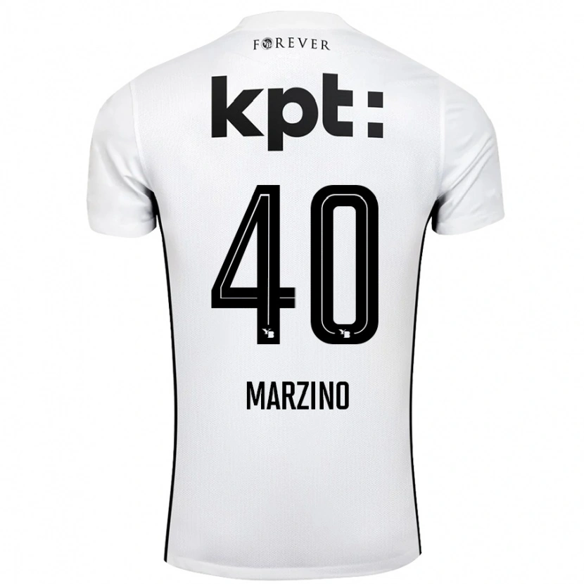 Danxen Women Dario Marzino #40 White Black Away Jersey 2024/25 T-Shirt