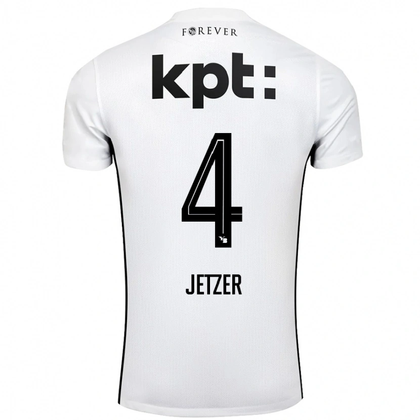 Danxen Women Lorin Jetzer #4 White Black Away Jersey 2024/25 T-Shirt