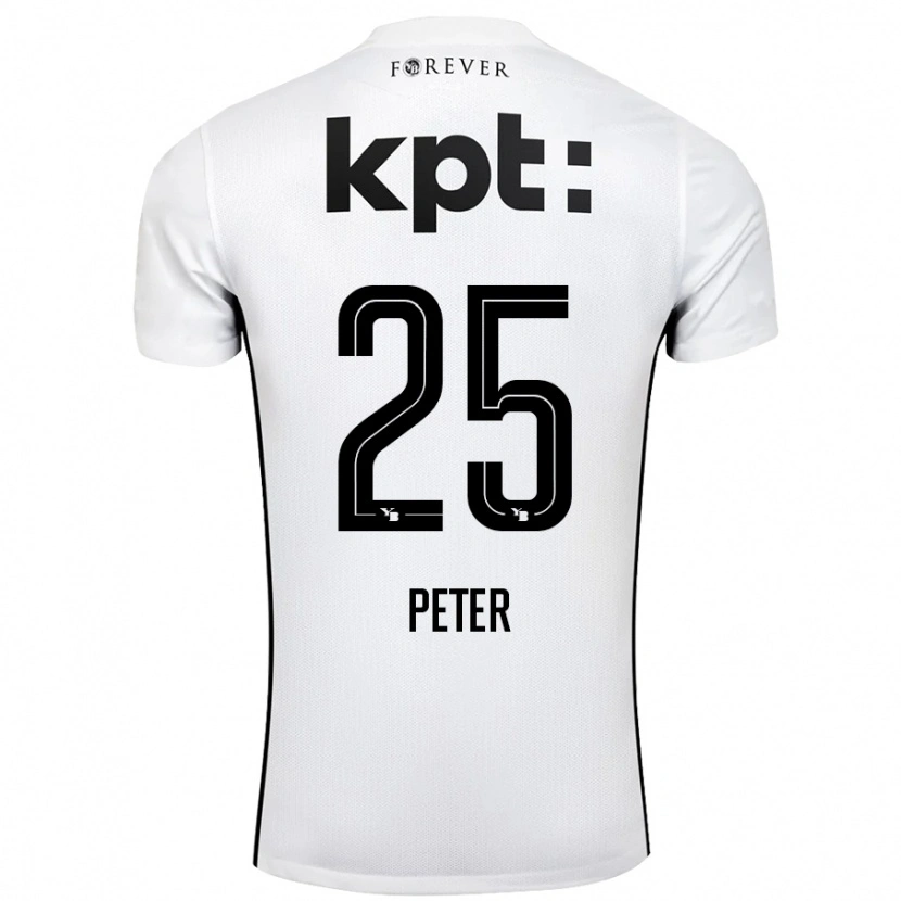 Danxen Women Luc Peter #25 White Black Away Jersey 2024/25 T-Shirt