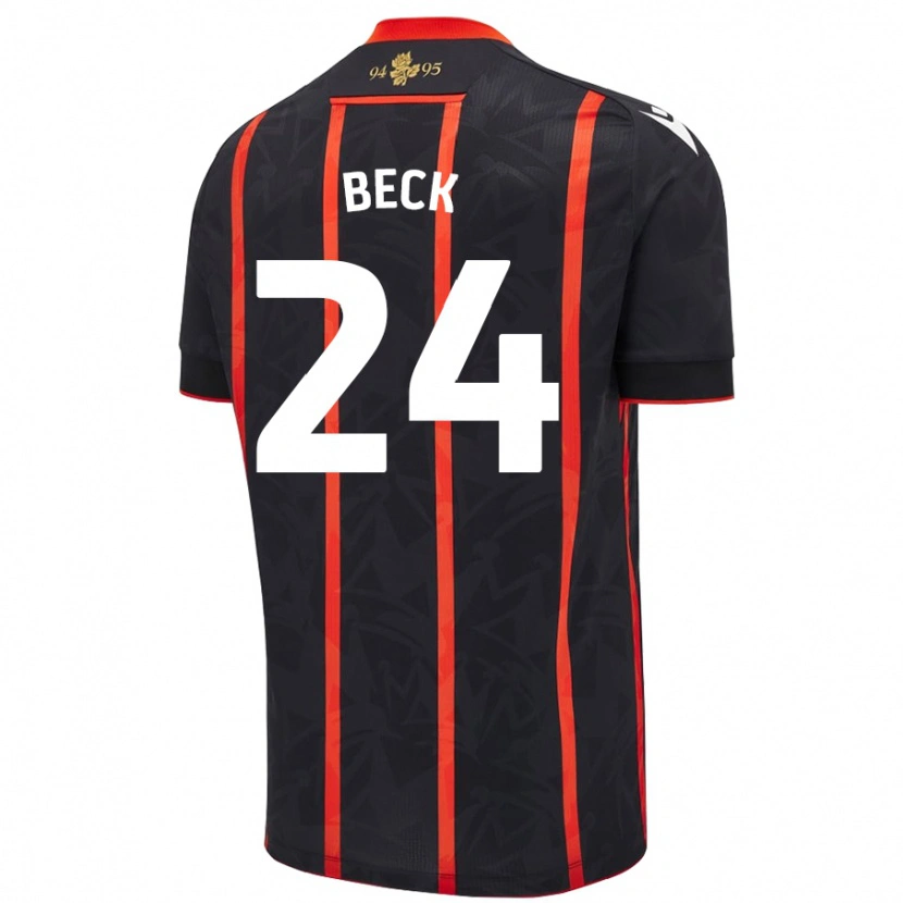 Danxen Kid Owen Beck #24 Black Red Away Jersey 2024/25 T-Shirt