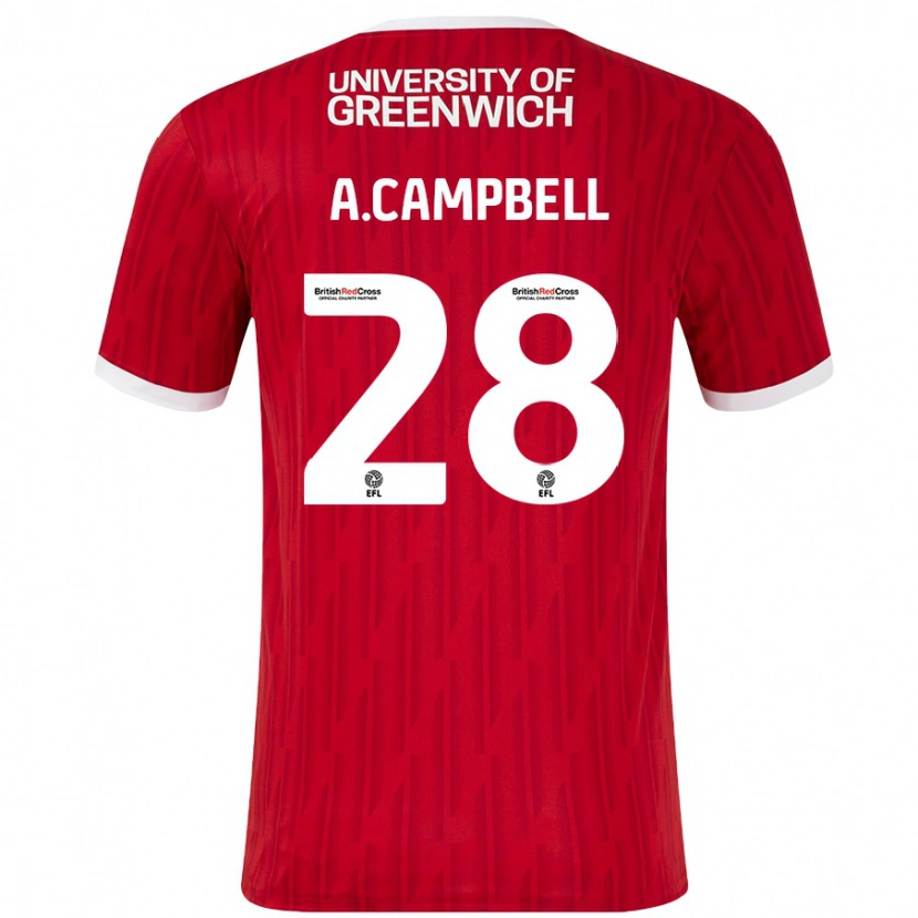 Danxen Kid Allan Campbell #28 Red White Home Jersey 2024/25 T-Shirt