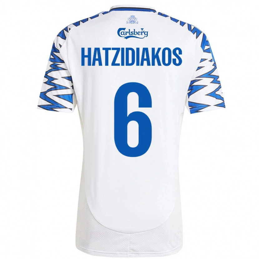 Danxen Kid Pantelis Hatzidiakos #6 White Sky Blue Home Jersey 2024/25 T-Shirt