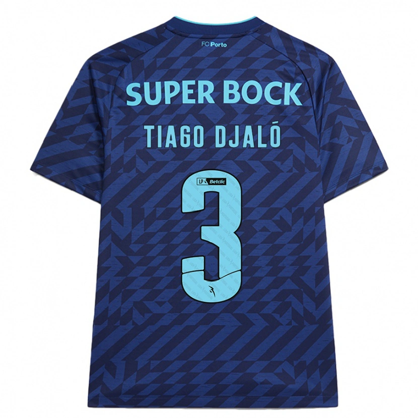 Danxen Men Tiago Djaló #3 Navy Blue Third Jersey 2024/25 T-Shirt