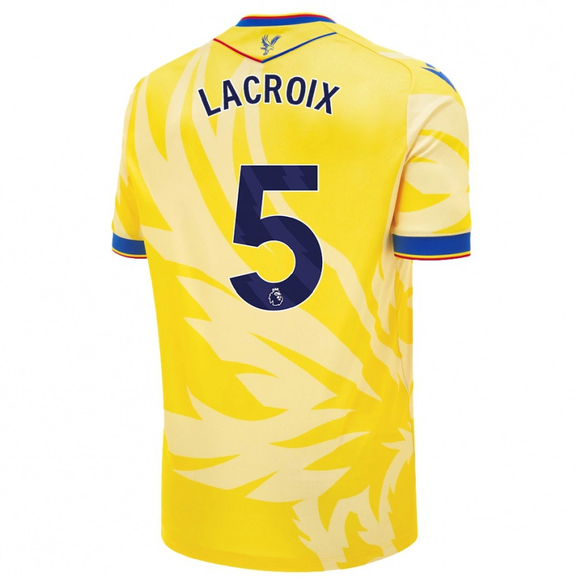 Danxen Men Maxence Lacroix #5 Yellow Away Jersey 2024/25 T-Shirt