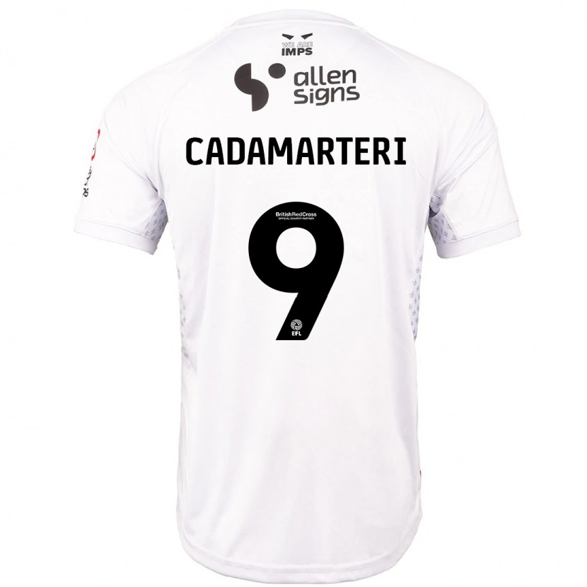 Danxen Men Bailey Cadamarteri #9 Red White Away Jersey 2024/25 T-Shirt