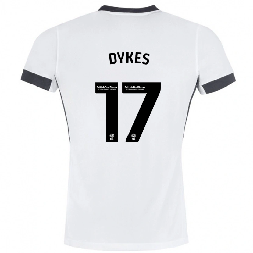 Danxen Men Lyndon Dykes #17 White Black Away Jersey 2024/25 T-Shirt