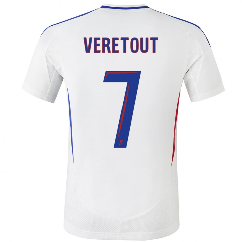 Danxen Women Jordan Veretout #7 White Blue Home Jersey 2024/25 T-Shirt