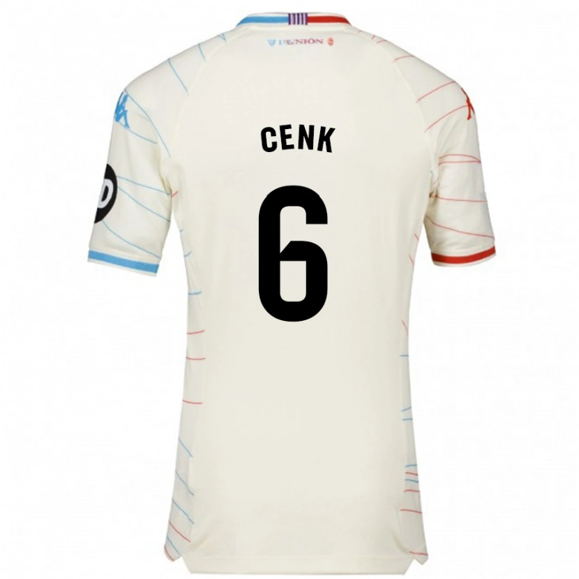 Danxen Women Cenk Özkacar #6 White Red Blue Away Jersey 2024/25 T-Shirt