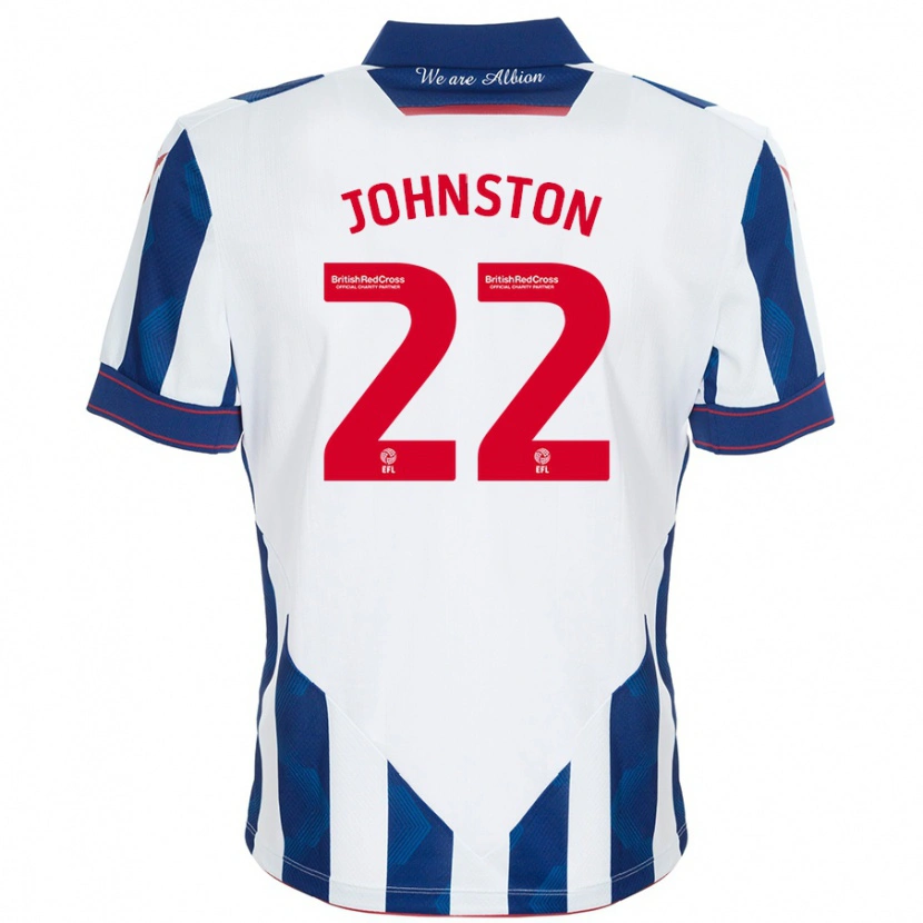 Danxen Women Mikey Johnston #22 White Dark Blue Home Jersey 2024/25 T-Shirt